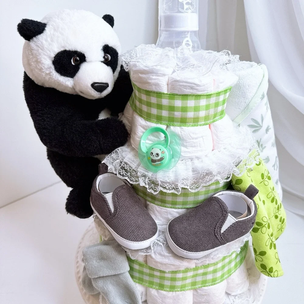 Panda Diaper Cake, Baby Shower Gift